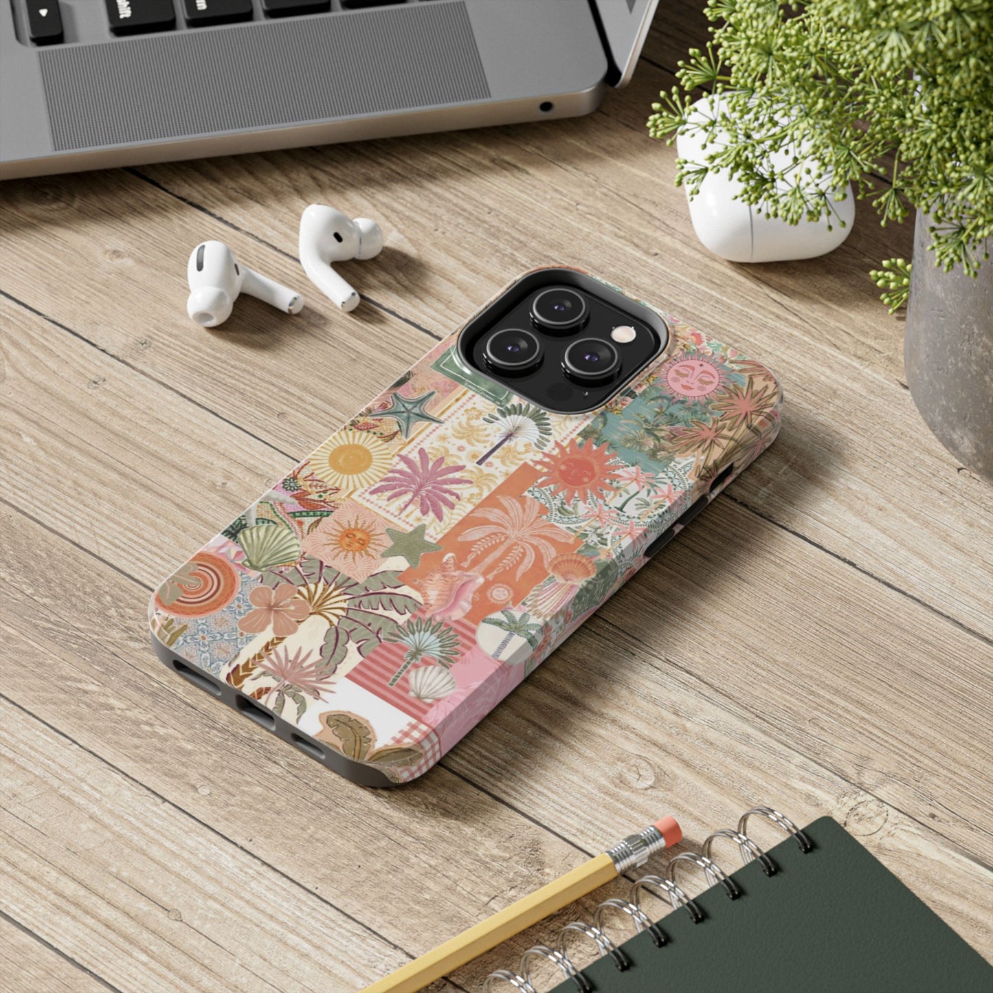 Girls Just Wanna Have Fun! — Tough Phone Case  Retro Tropical Collage iPhone Case
