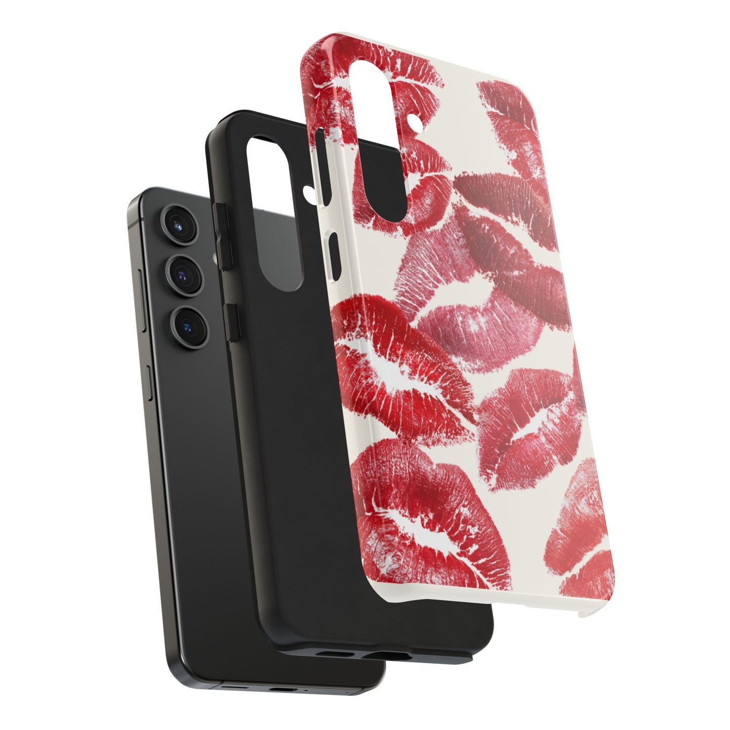 Red Lipstick Kiss Pattern Phone Case | Tough Phone Case