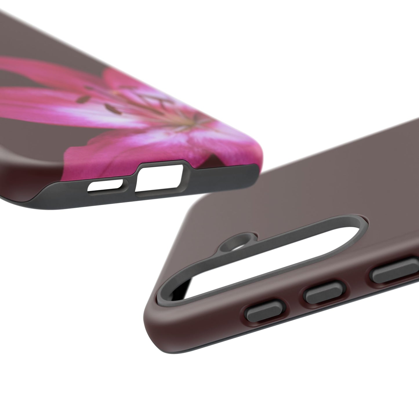Burgundy Lily Floral – Phone Case Tough Case