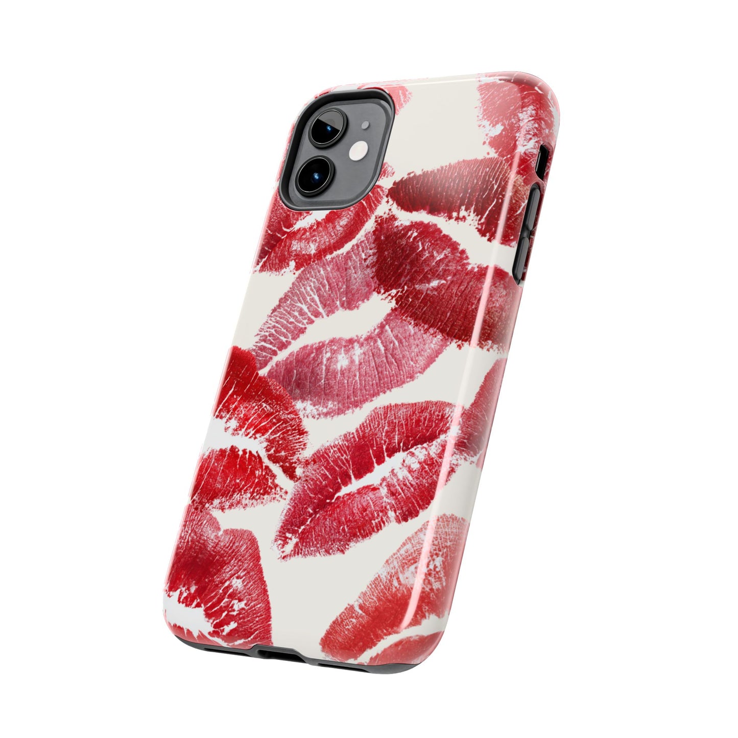 Red Lipstick Kiss Pattern Phone Case | Tough Phone Case
