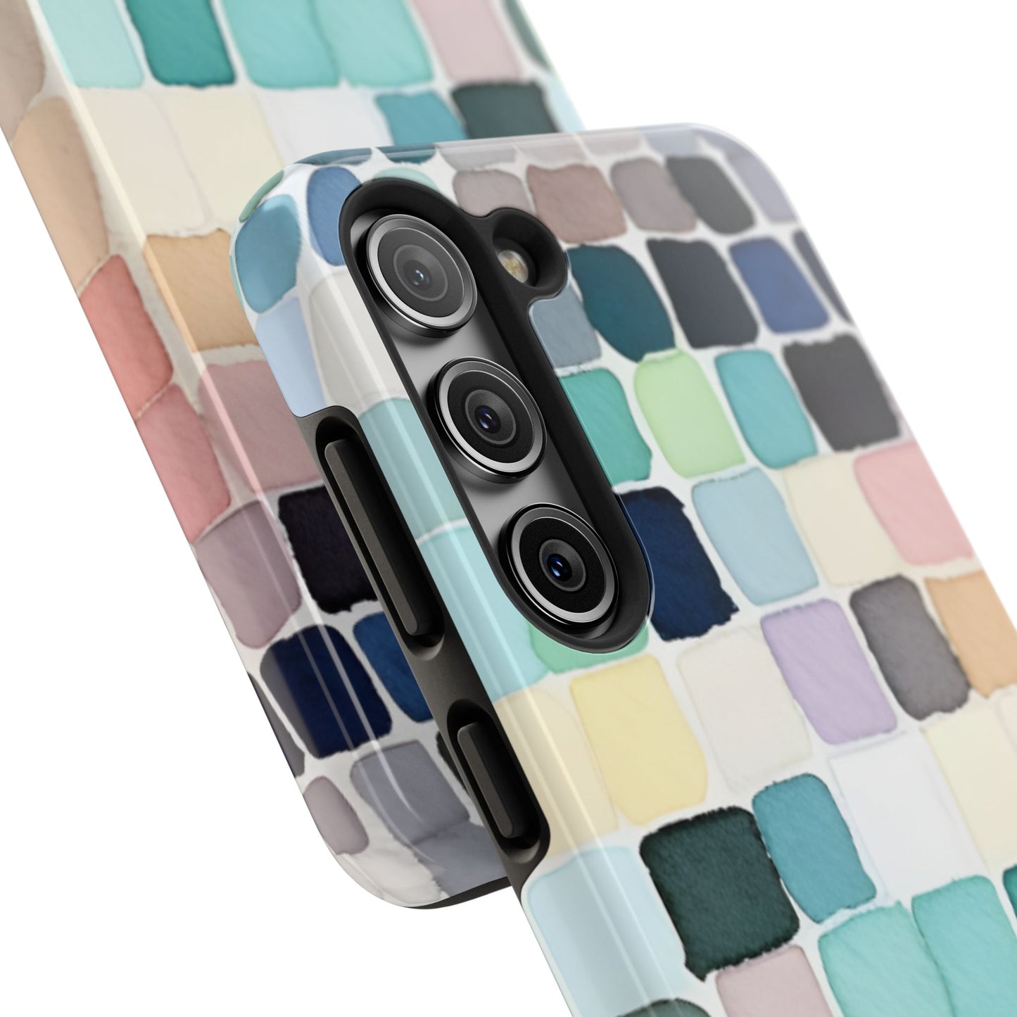 Watercolor —  Abstract Mosaic Tough Phone Case Pastel Tile Protective Cover