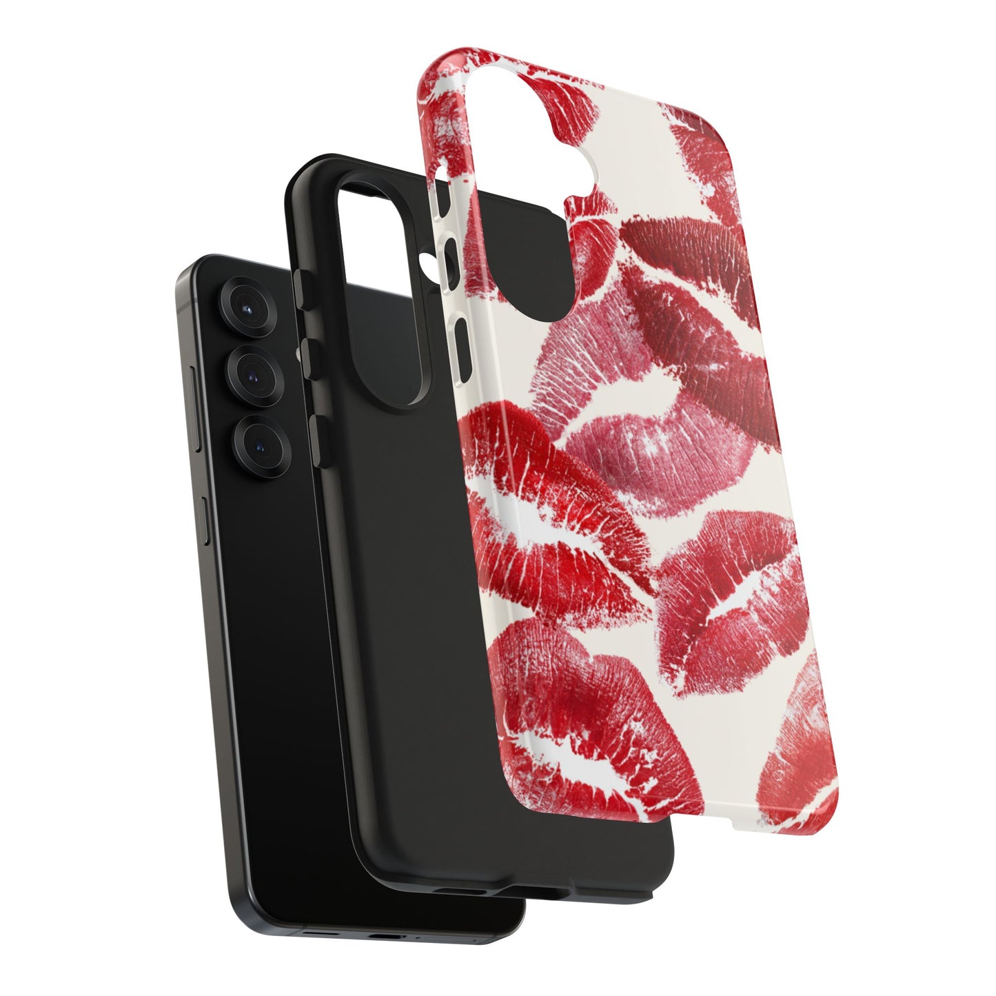 Red Lipstick Kiss Pattern Phone Case | Tough Phone Case