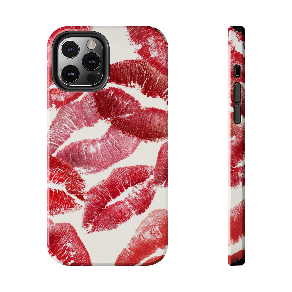 Red Lipstick Kiss Pattern Phone Case | Tough Phone Case