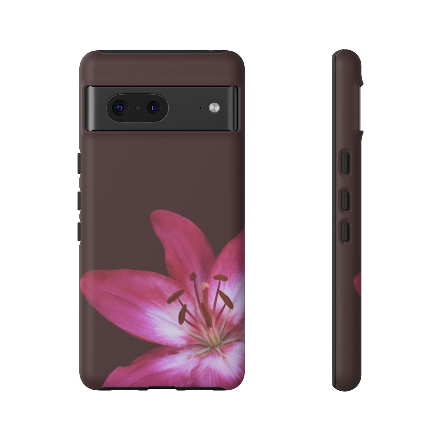 Burgundy Lily Floral – Phone Case Tough Case