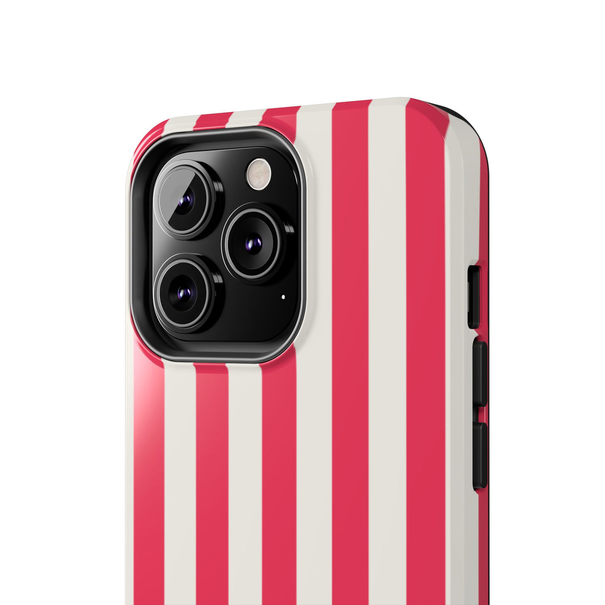 Red Strips — Red & White Vertical Stripe Tough Phone Case