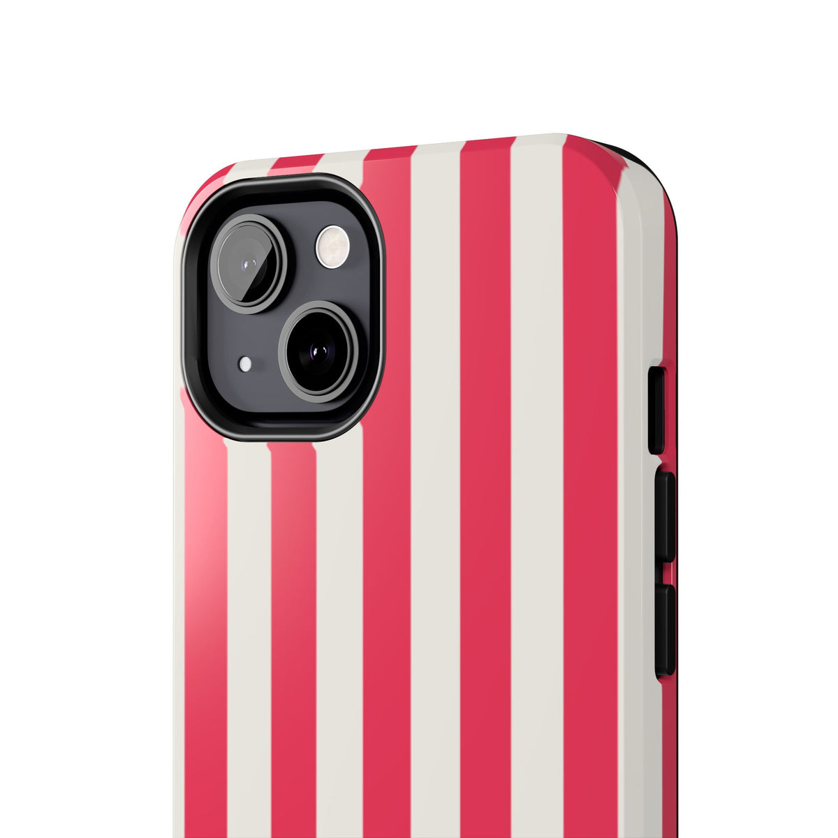 Red Strips — Red & White Vertical Stripe Tough Phone Case