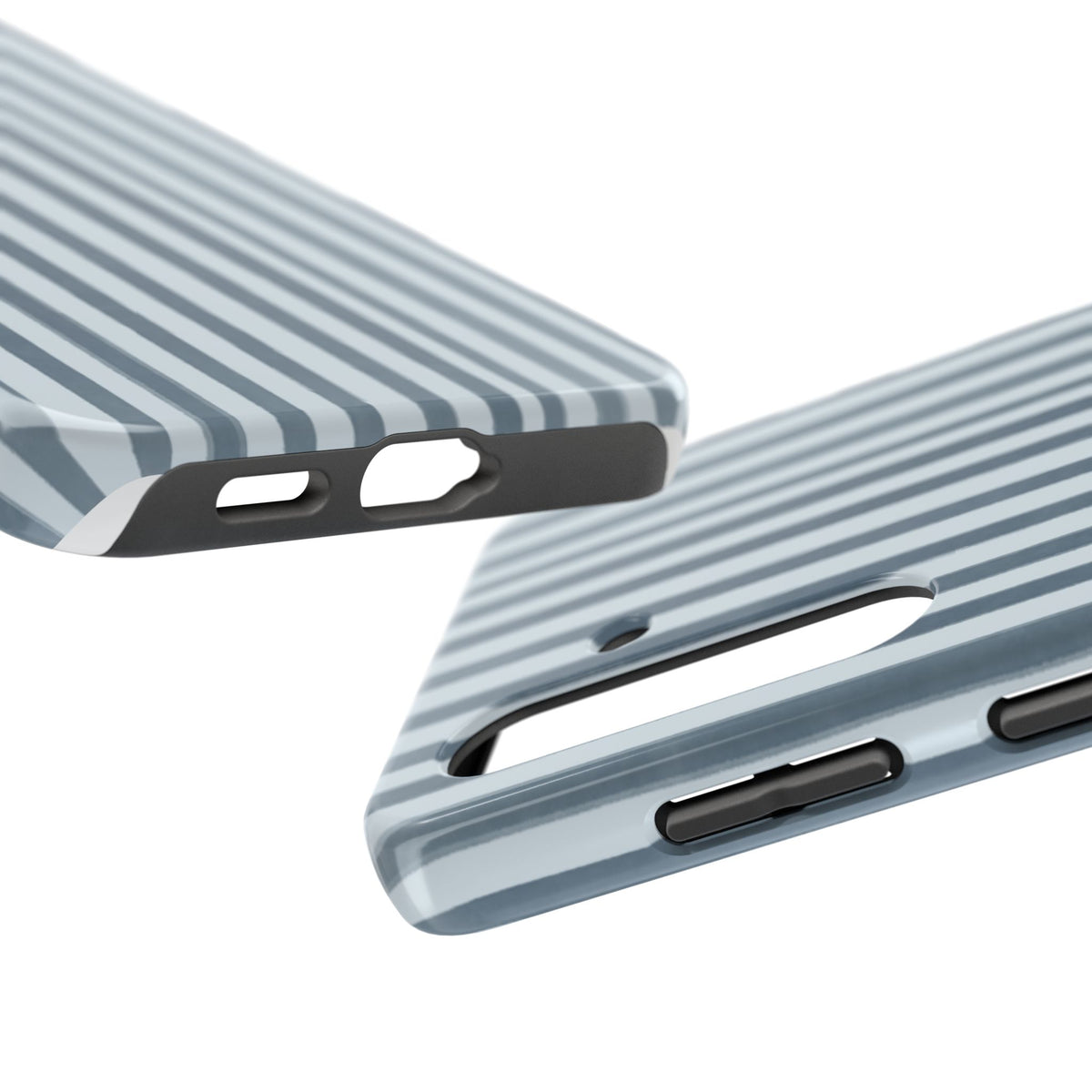 Rainy Day – Striped Tough Phone Case Blue Vertical Stripes,
