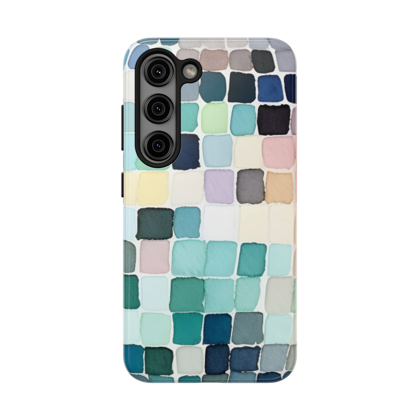 Watercolor —  Abstract Mosaic Tough Phone Case Pastel Tile Protective Cover