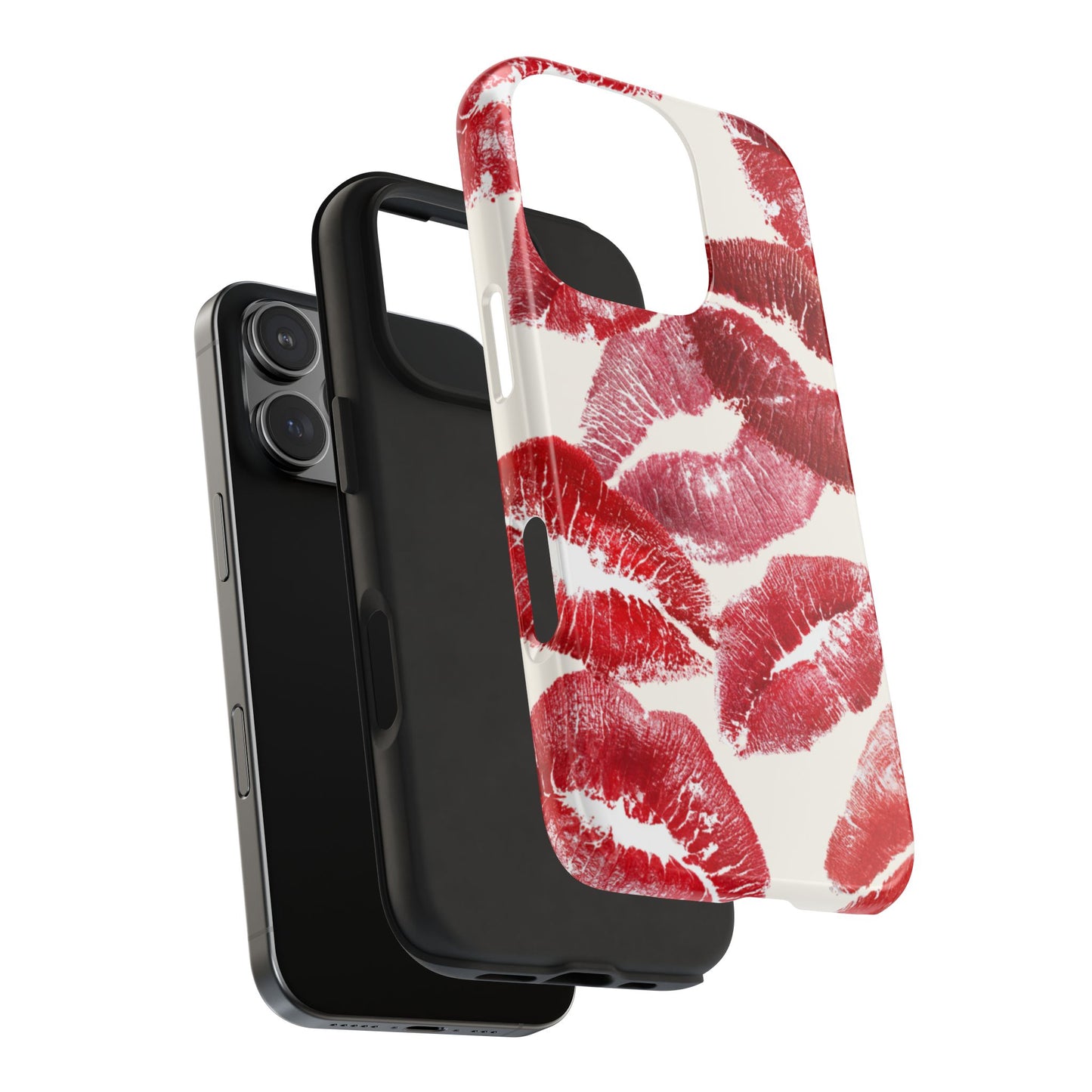 Red Lipstick Kiss Pattern Phone Case | Tough Phone Case