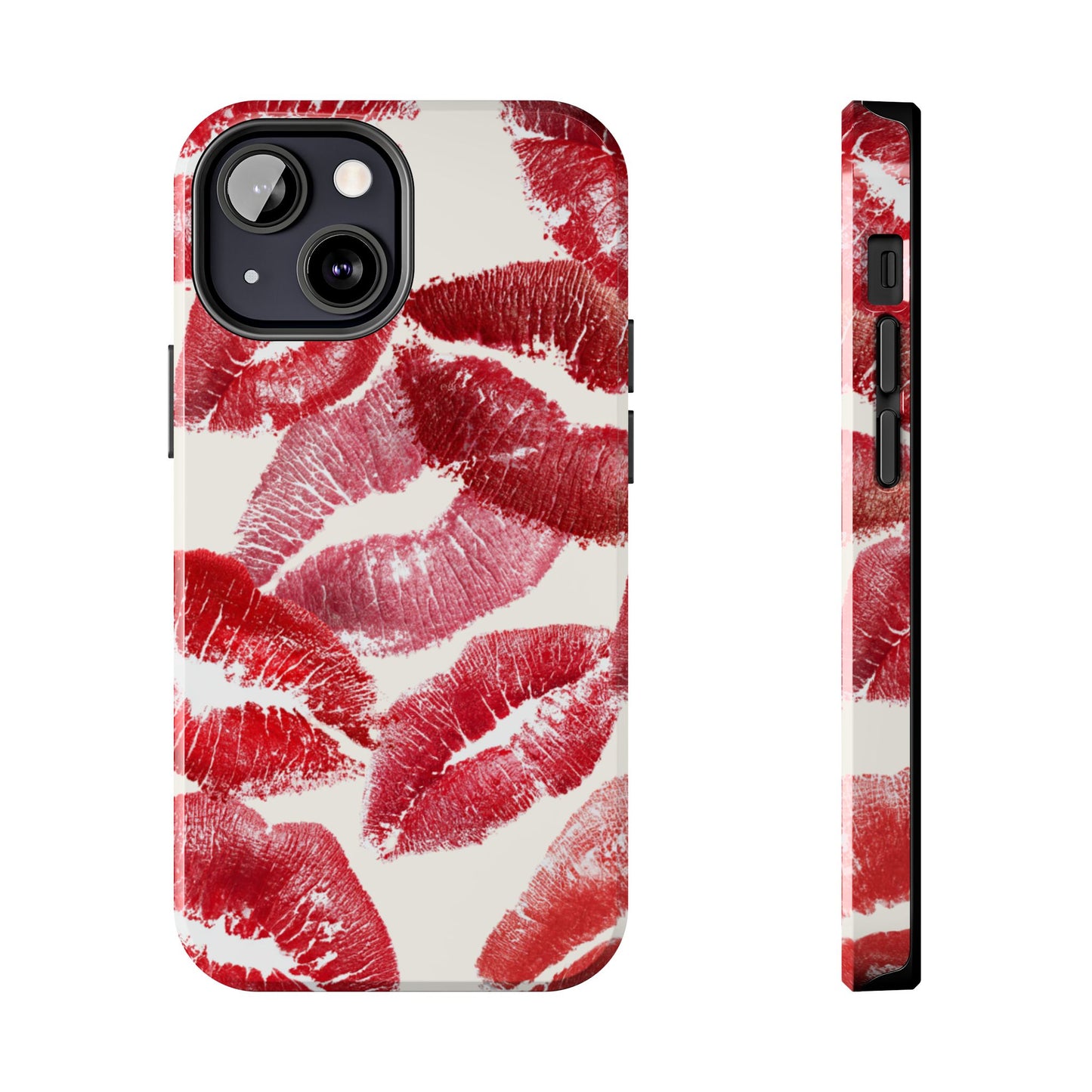 Red Lipstick Kiss Pattern Phone Case | Tough Phone Case