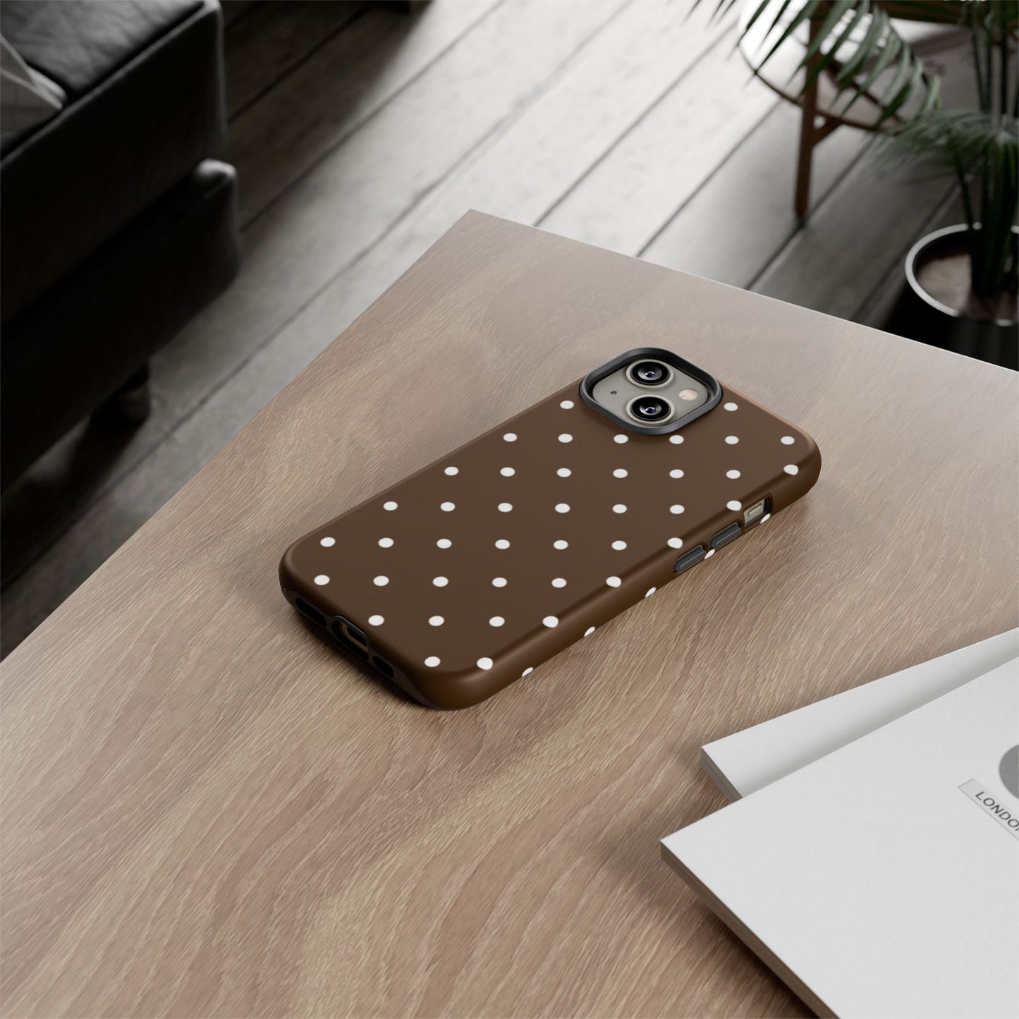 Cacao Polka Dot  — Phone Case Tough Case