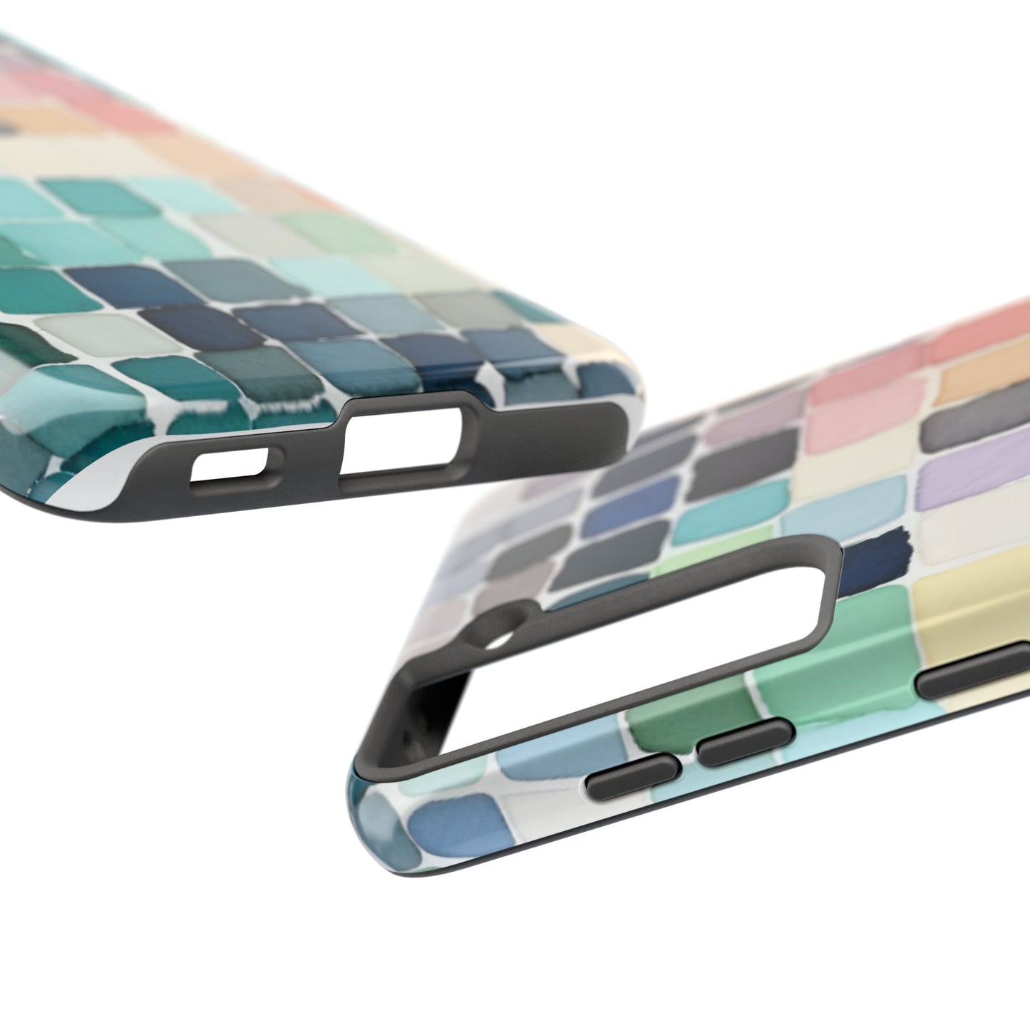 Watercolor —  Abstract Mosaic Tough Phone Case Pastel Tile Protective Cover