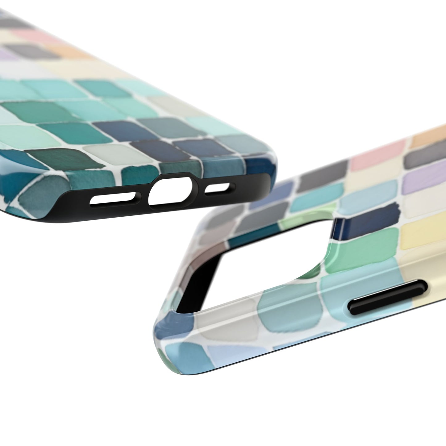 Watercolor —  Abstract Mosaic Tough Phone Case Pastel Tile Protective Cover