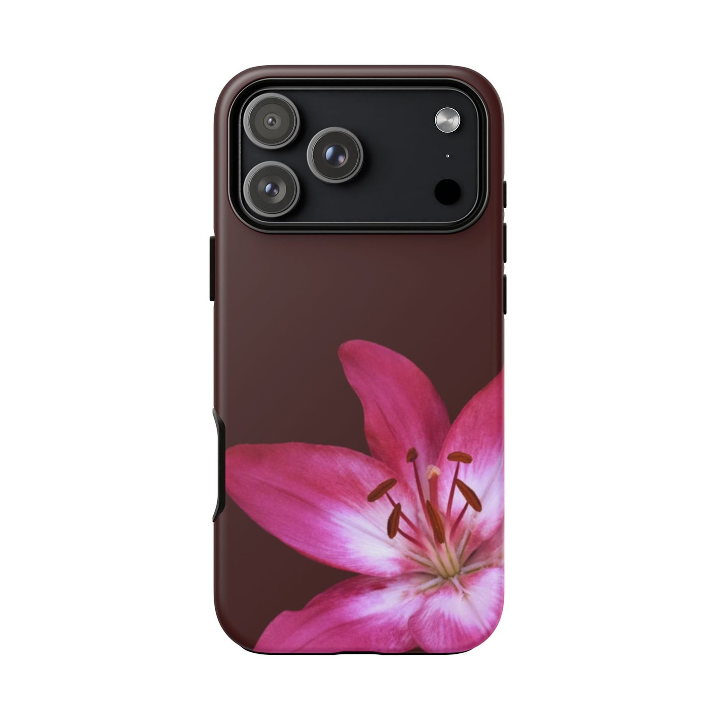 Burgundy Lily Floral – Phone Case Tough Case