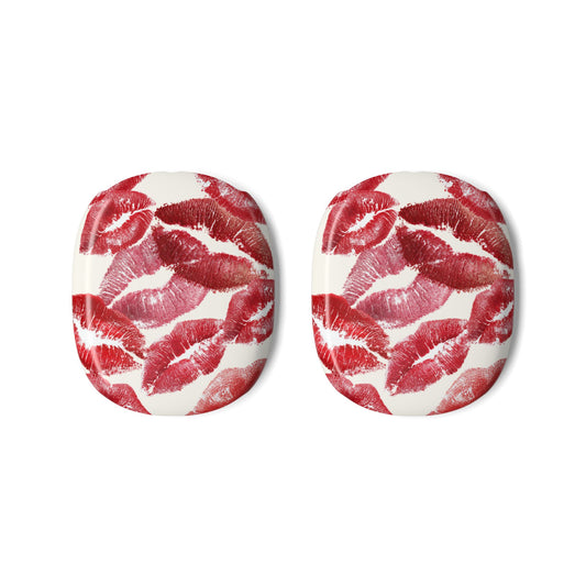 Lipstick Stain— AirPod Max Case  Red Lipstick Kiss Pattern Protective Covers