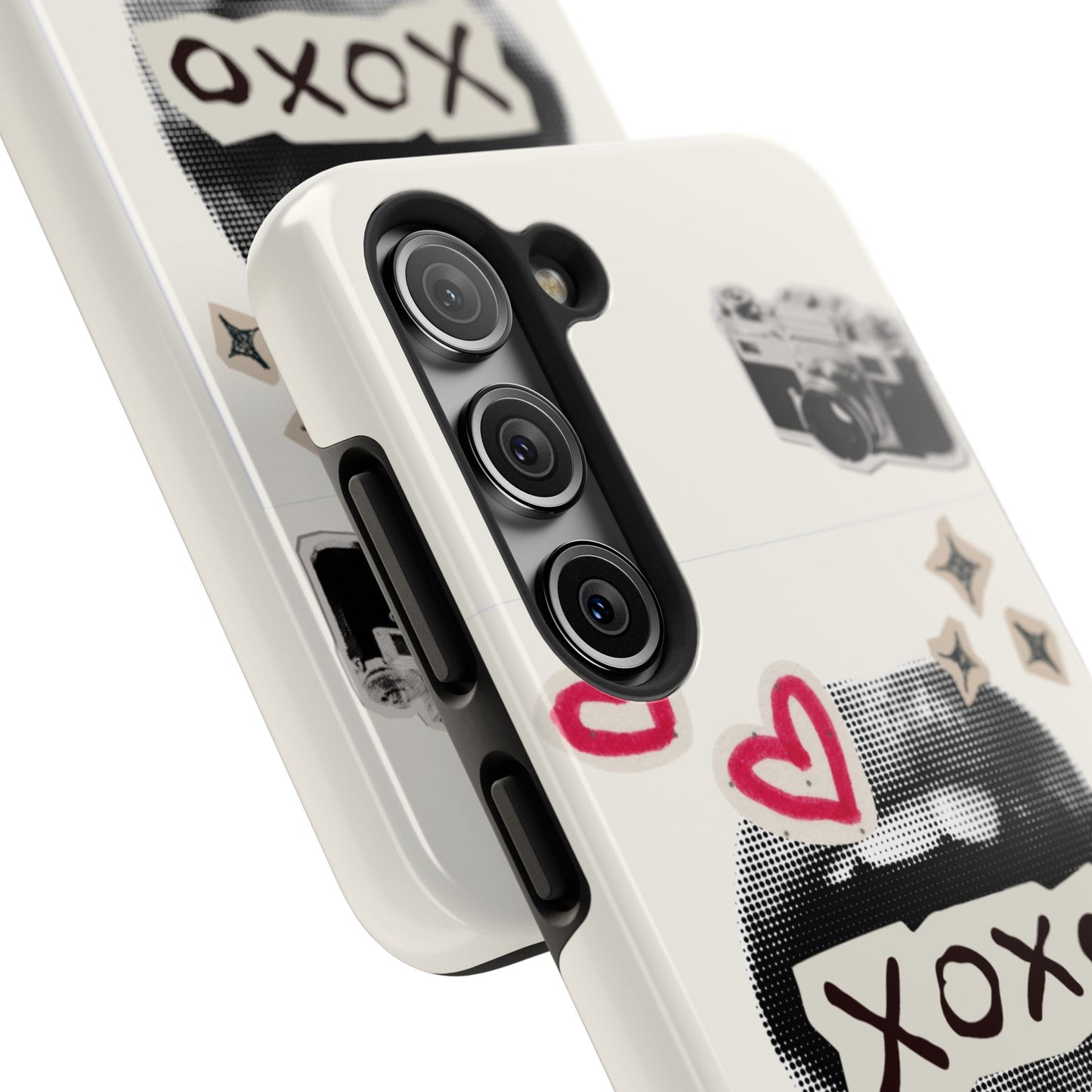 XOXO Lips Phone Case | Retro Pop Art Camera & Hearts