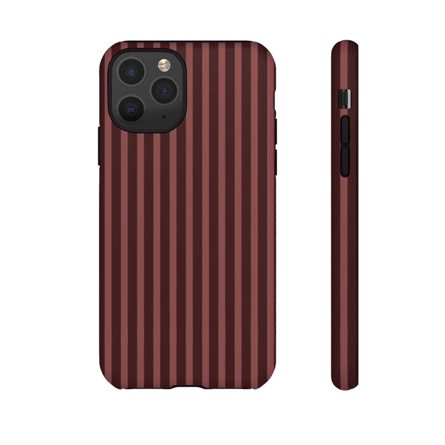 Striped Double Burgundy  — Tough Phone Case