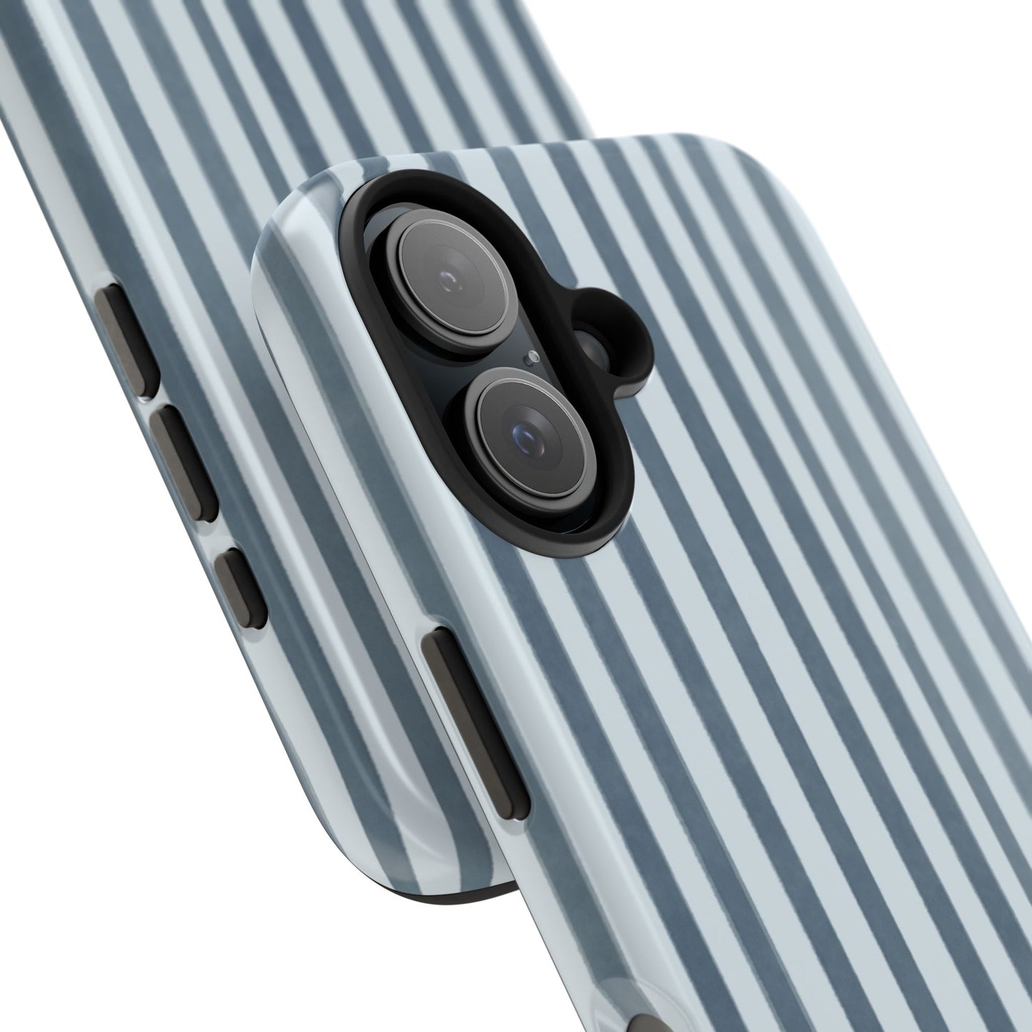 Rainy Day – Striped Tough Phone Case Blue Vertical Stripes,