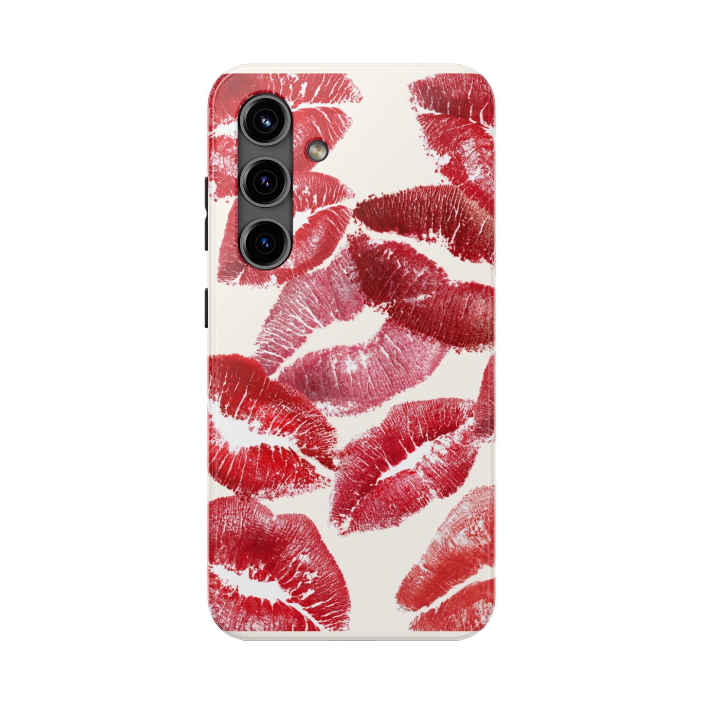 Red Lipstick Kiss Pattern Phone Case | Tough Phone Case