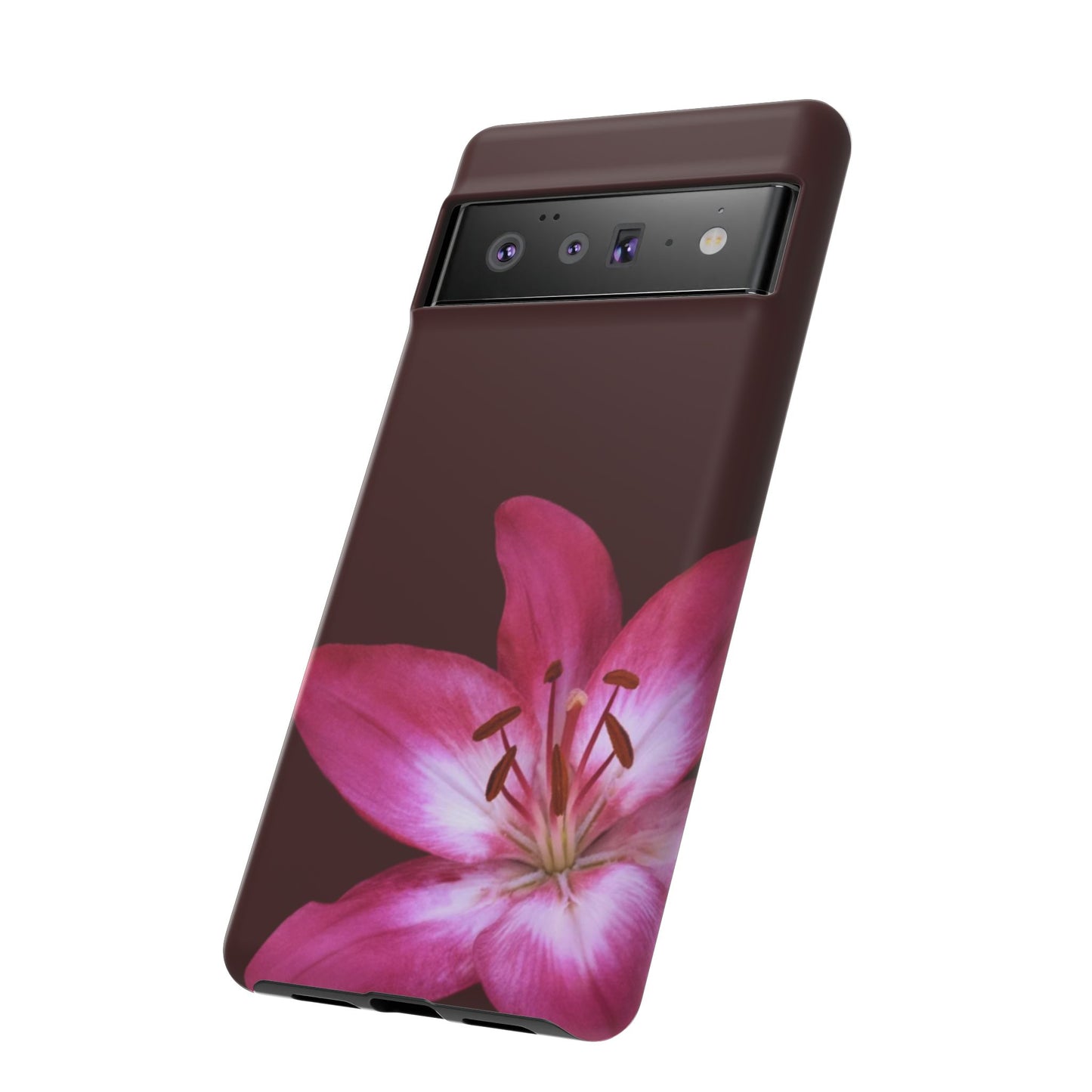 Burgundy Lily Floral – Phone Case Tough Case
