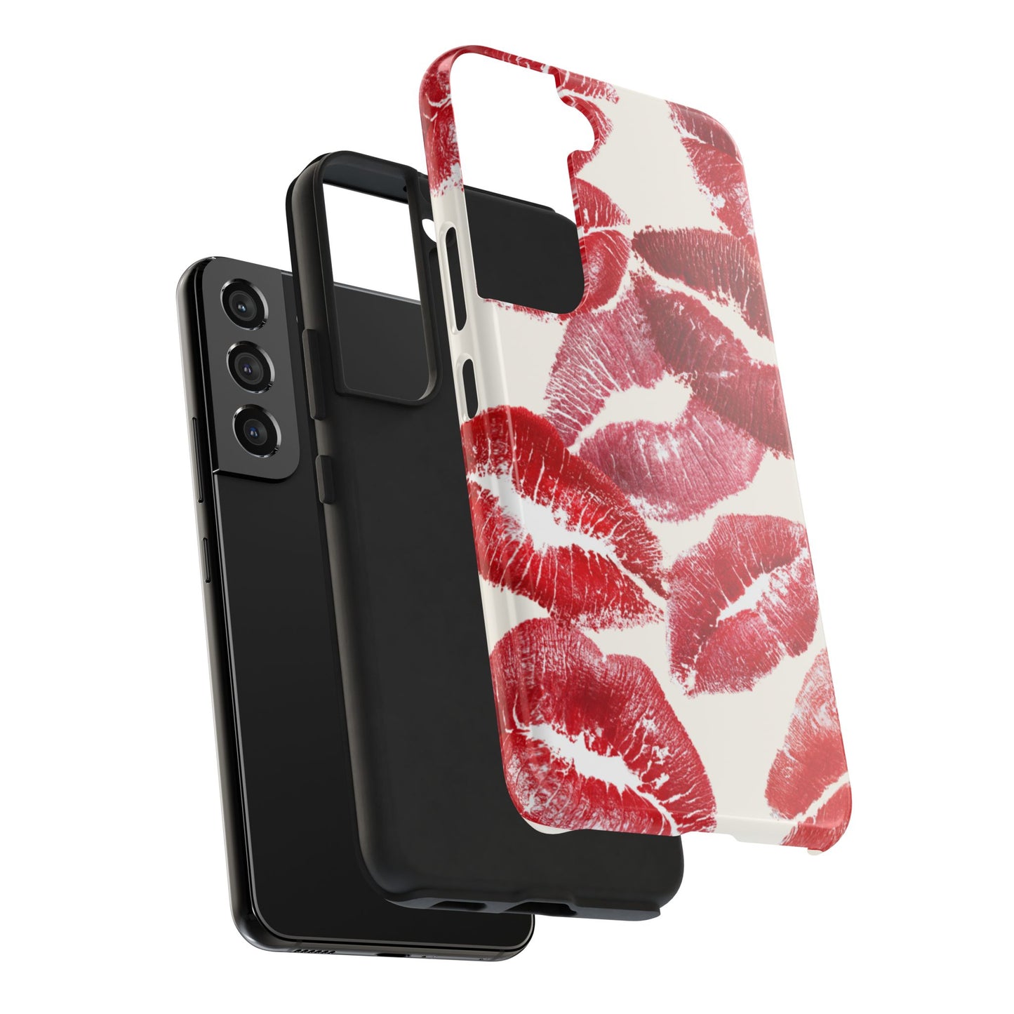 Red Lipstick Kiss Pattern Phone Case | Tough Phone Case