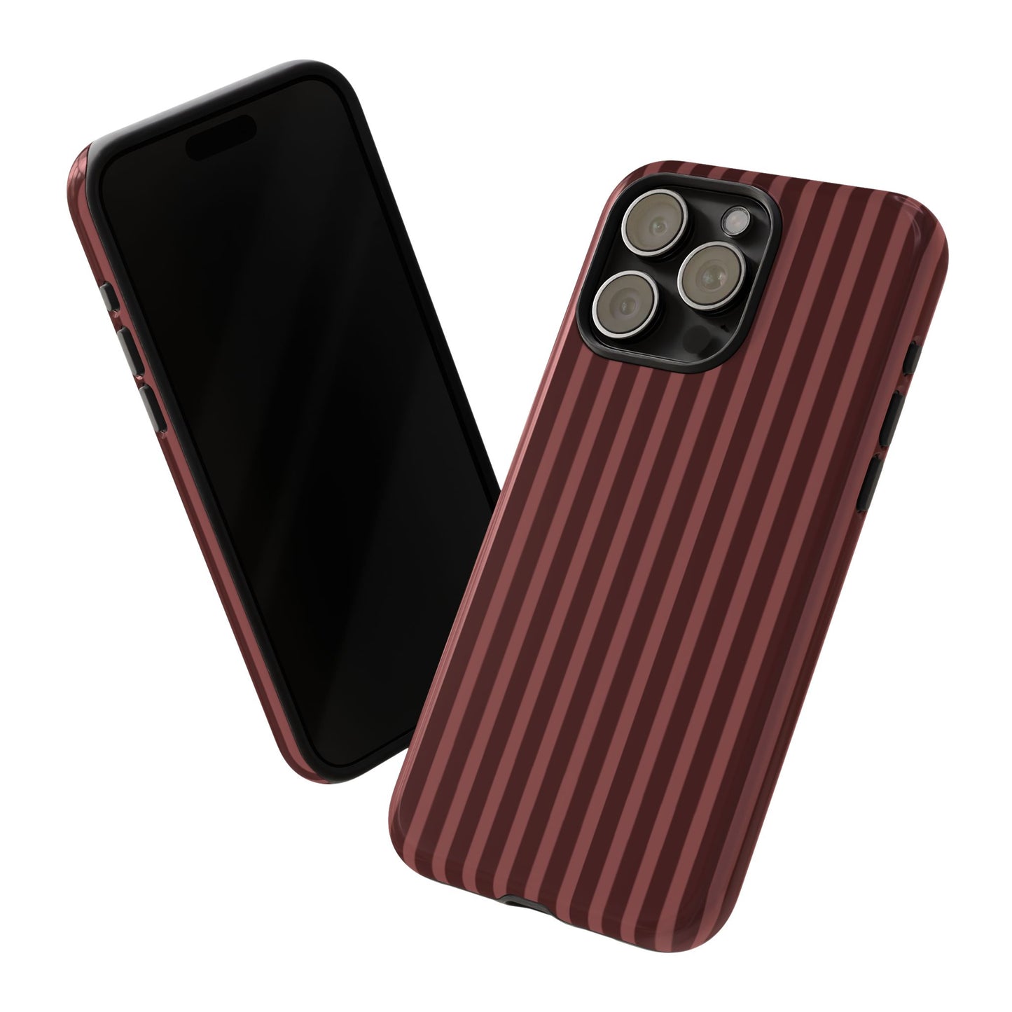 Striped Double Burgundy  — Tough Phone Case