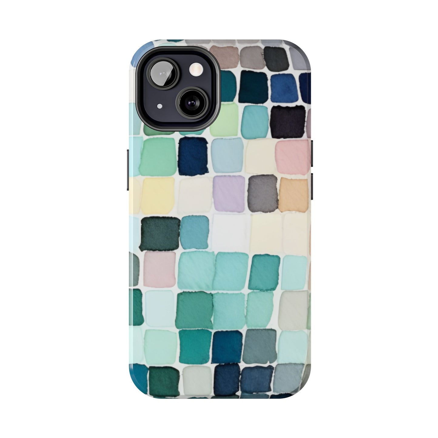 Watercolor —  Abstract Mosaic Tough Phone Case Pastel Tile Protective Cover