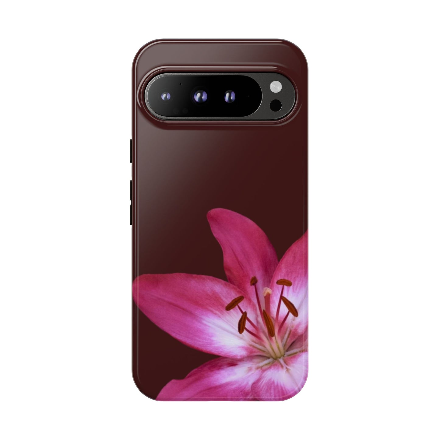 Burgundy Lily Floral – Phone Case Tough Case