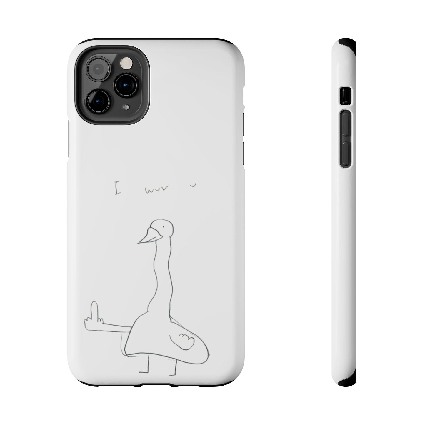 Funny Duck 'I wuv u'— Tough Phone Case