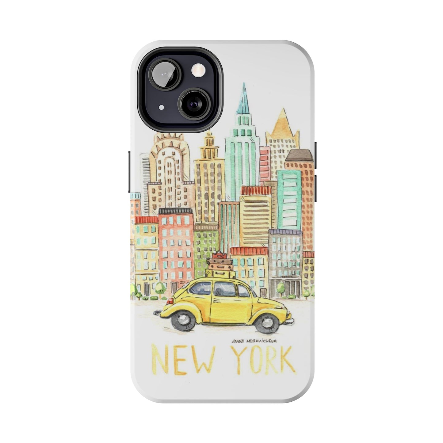 New York – New York Watercolor Skyline Tough Phone Case