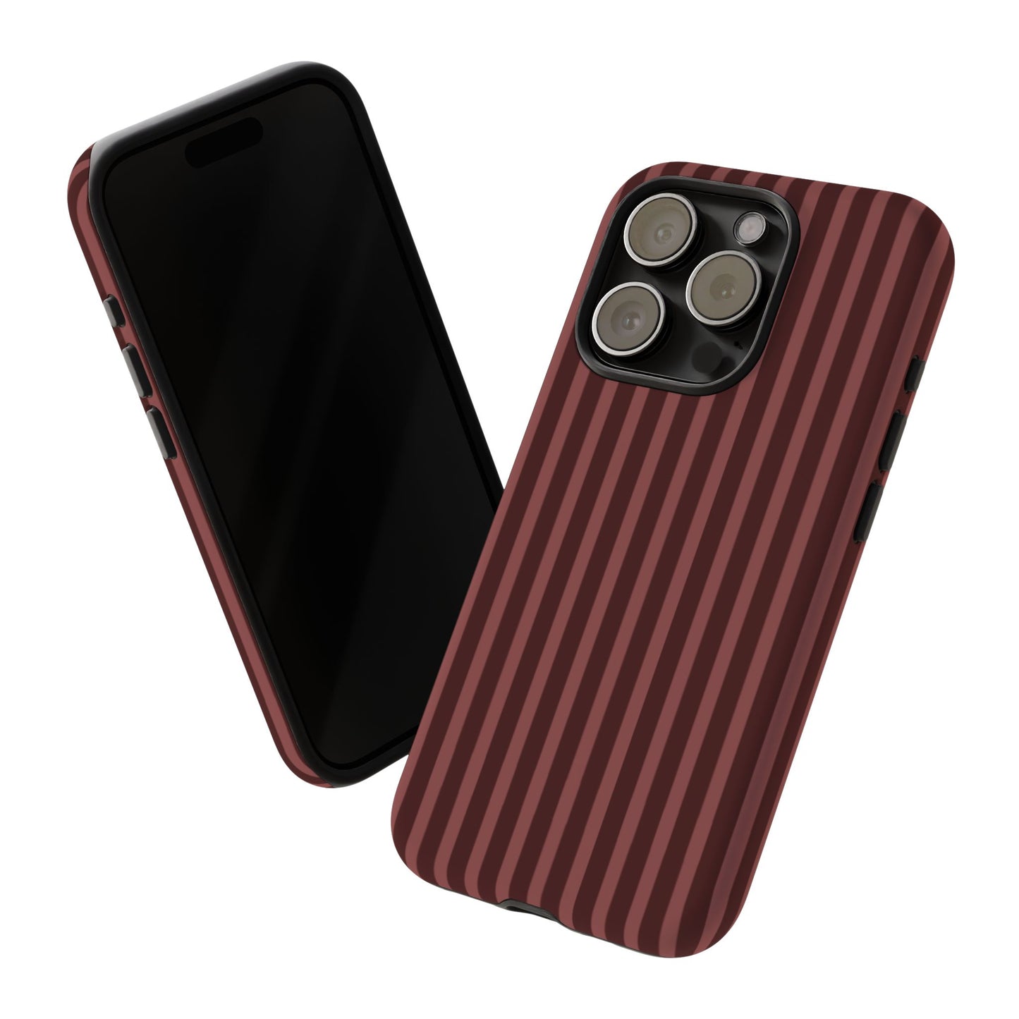 Striped Double Burgundy  — Tough Phone Case
