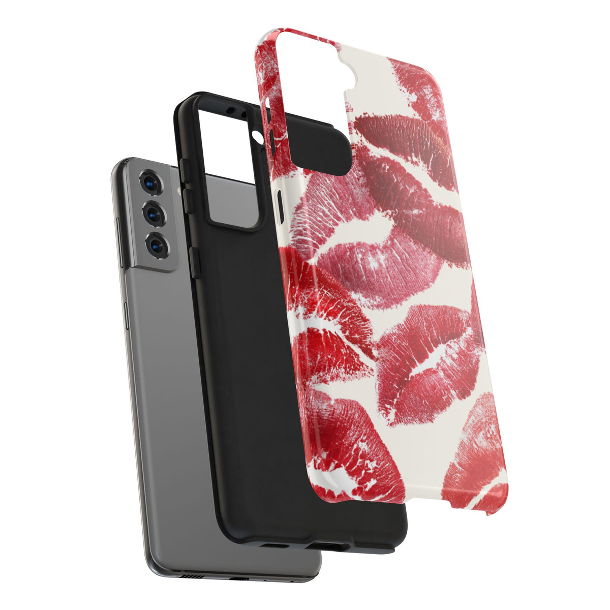 Red Lipstick Kiss Pattern Phone Case | Tough Phone Case