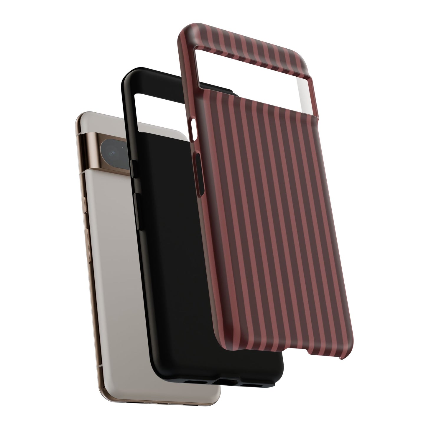 Striped Double Burgundy  — Tough Phone Case