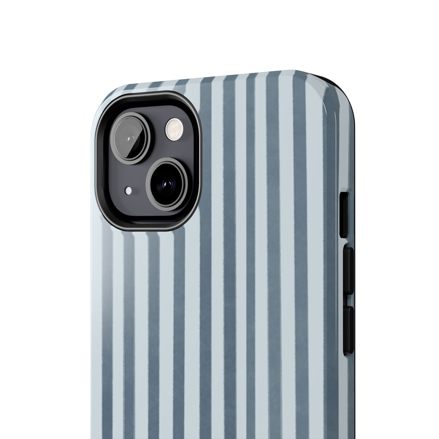 Rainy Day – Striped Tough Phone Case Blue Vertical Stripes,