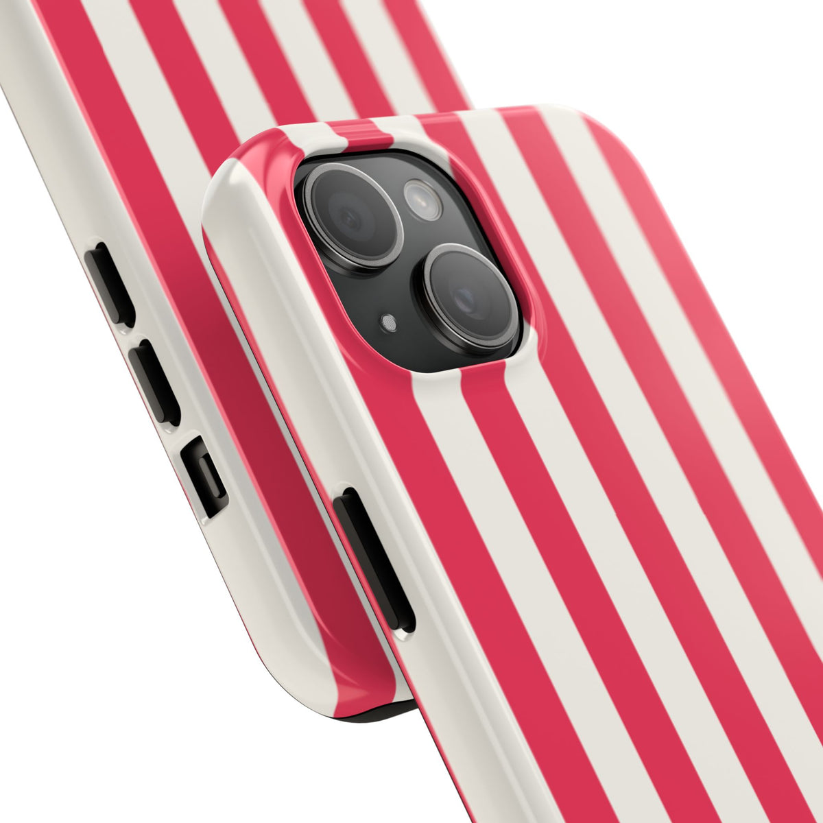 Red Strips — Red & White Vertical Stripe Tough Phone Case