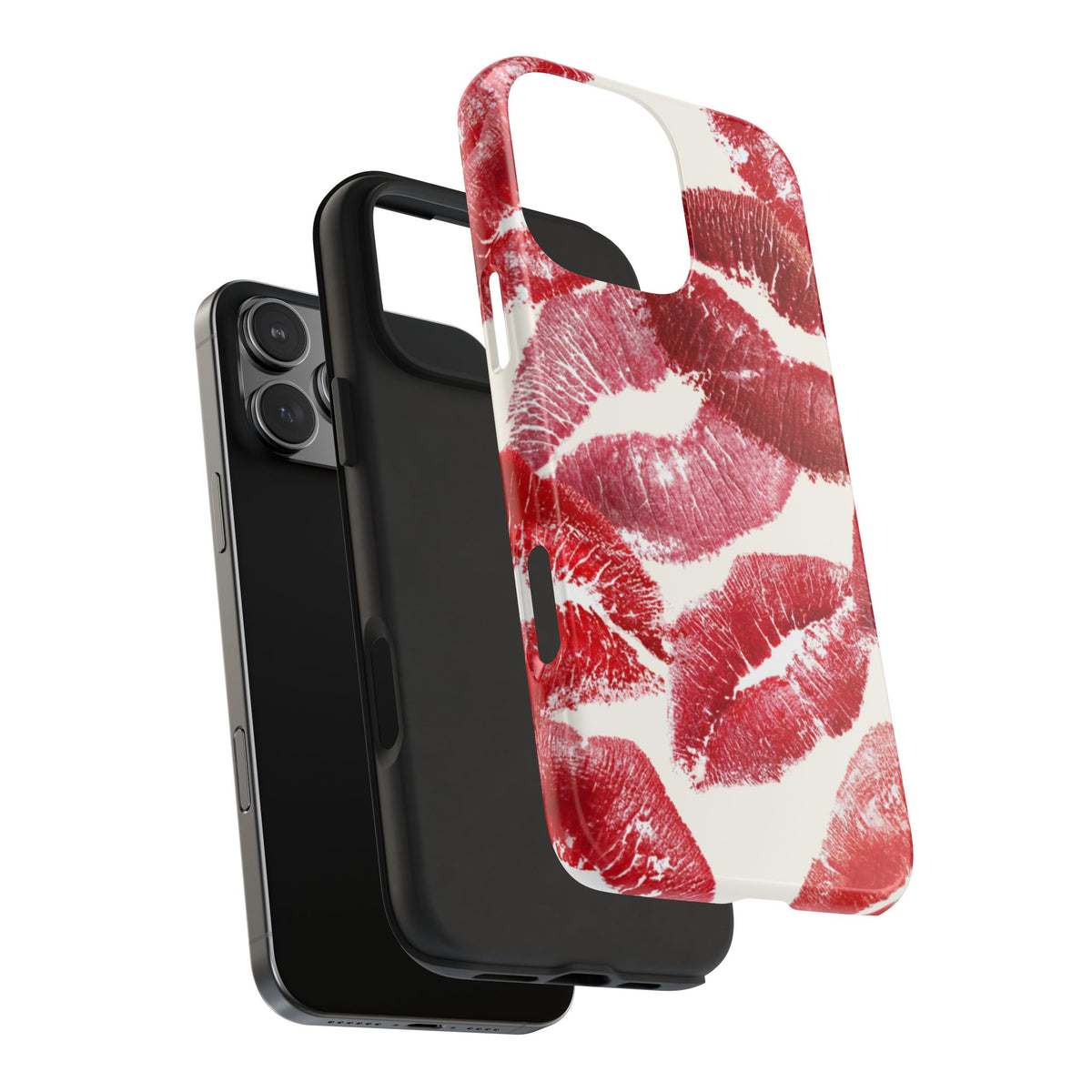 Red Lipstick Kiss Pattern Phone Case | Tough Phone Case