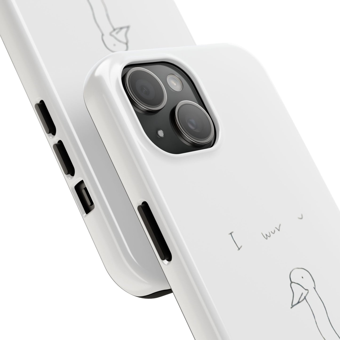 Funny Duck 'I wuv u'— Tough Phone Case