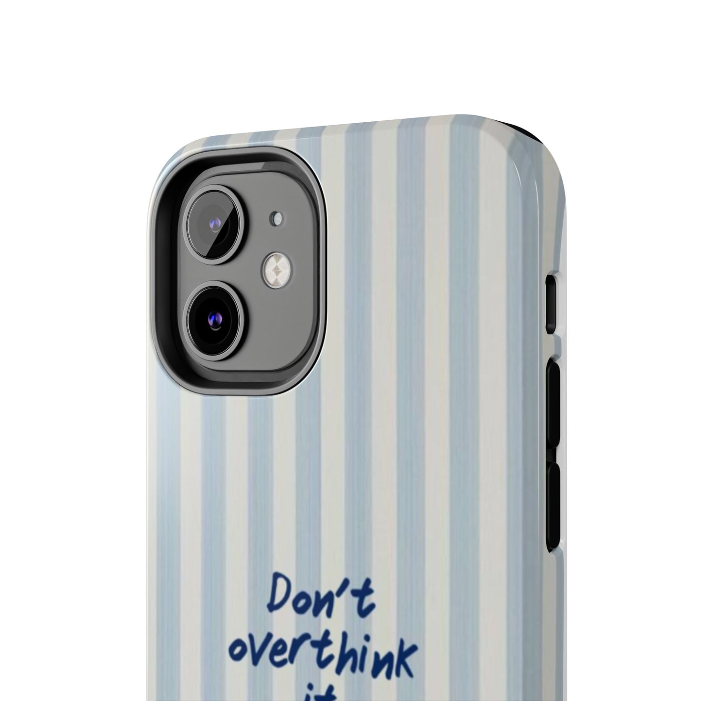 Snoopy "Don't Overthink It" Tough Phone Case — Striped Protective Cover