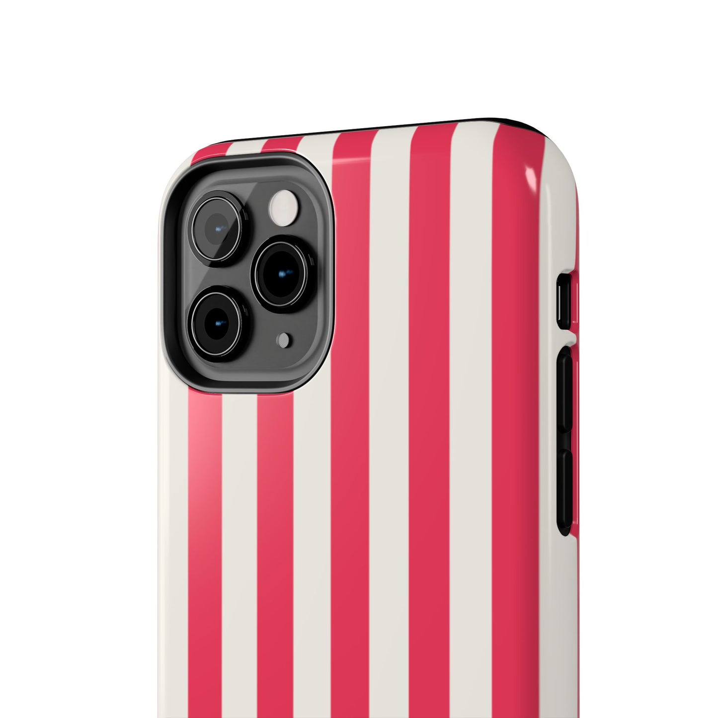 Red Strips — Red & White Vertical Stripe Tough Phone Case