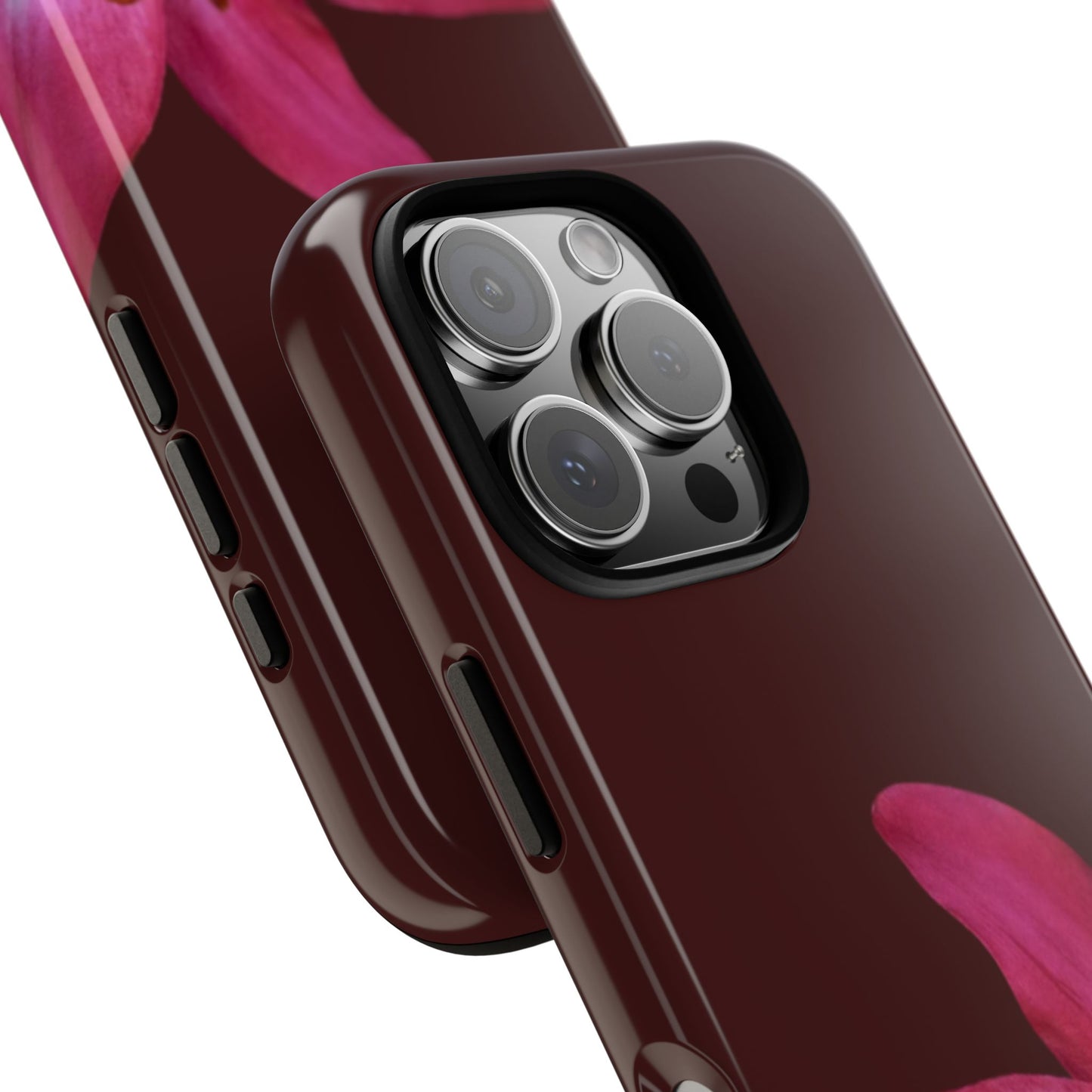 Burgundy Lily Floral – Phone Case Tough Case