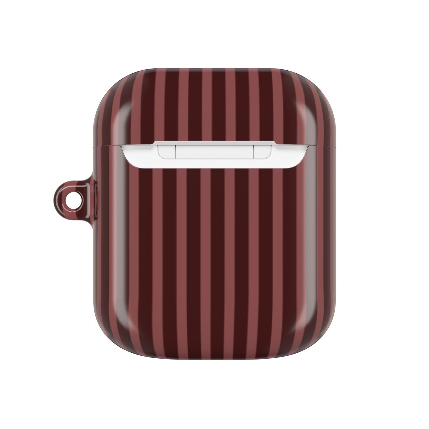 Striped Double Burgundy  —  AirPod Case