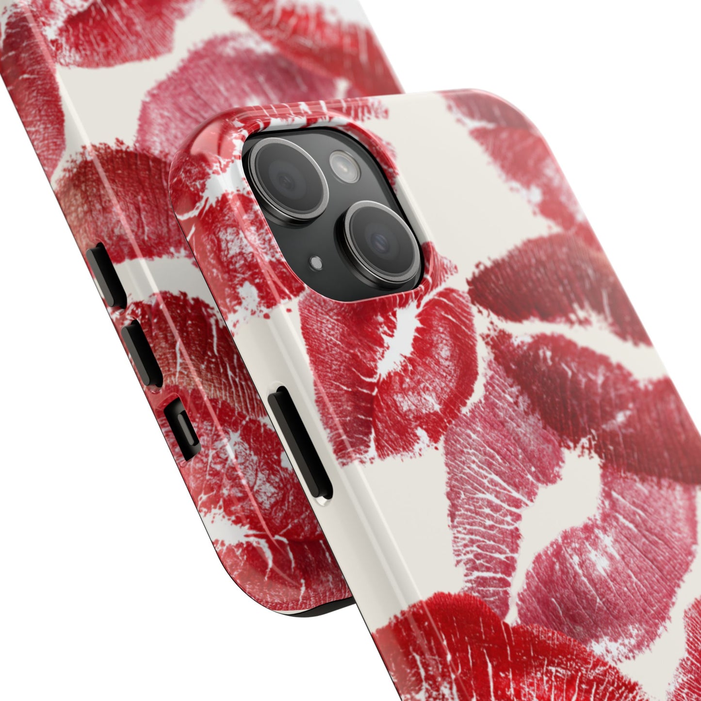 Red Lipstick Kiss Pattern Phone Case | Tough Phone Case