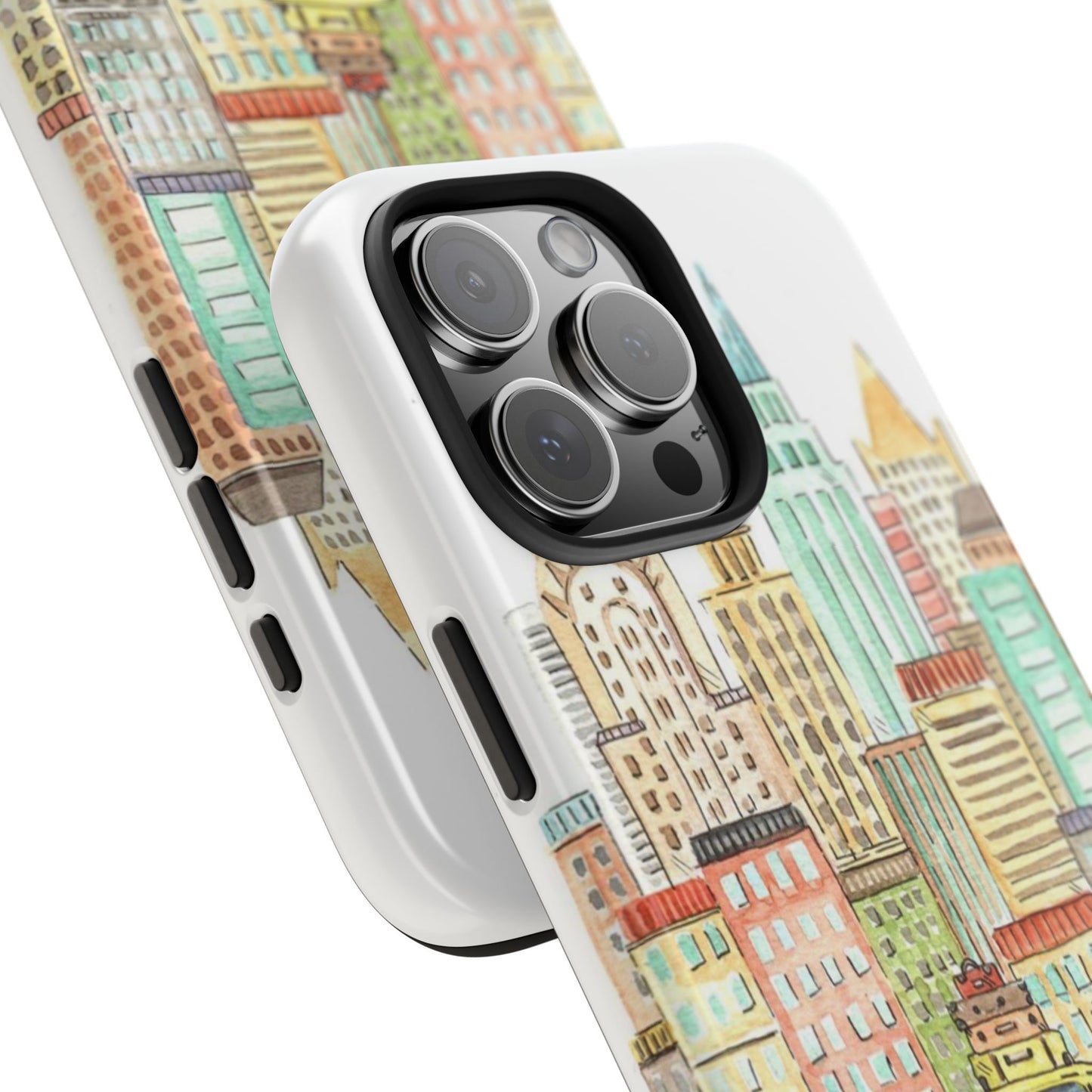 New York – New York Watercolor Skyline Tough Phone Case