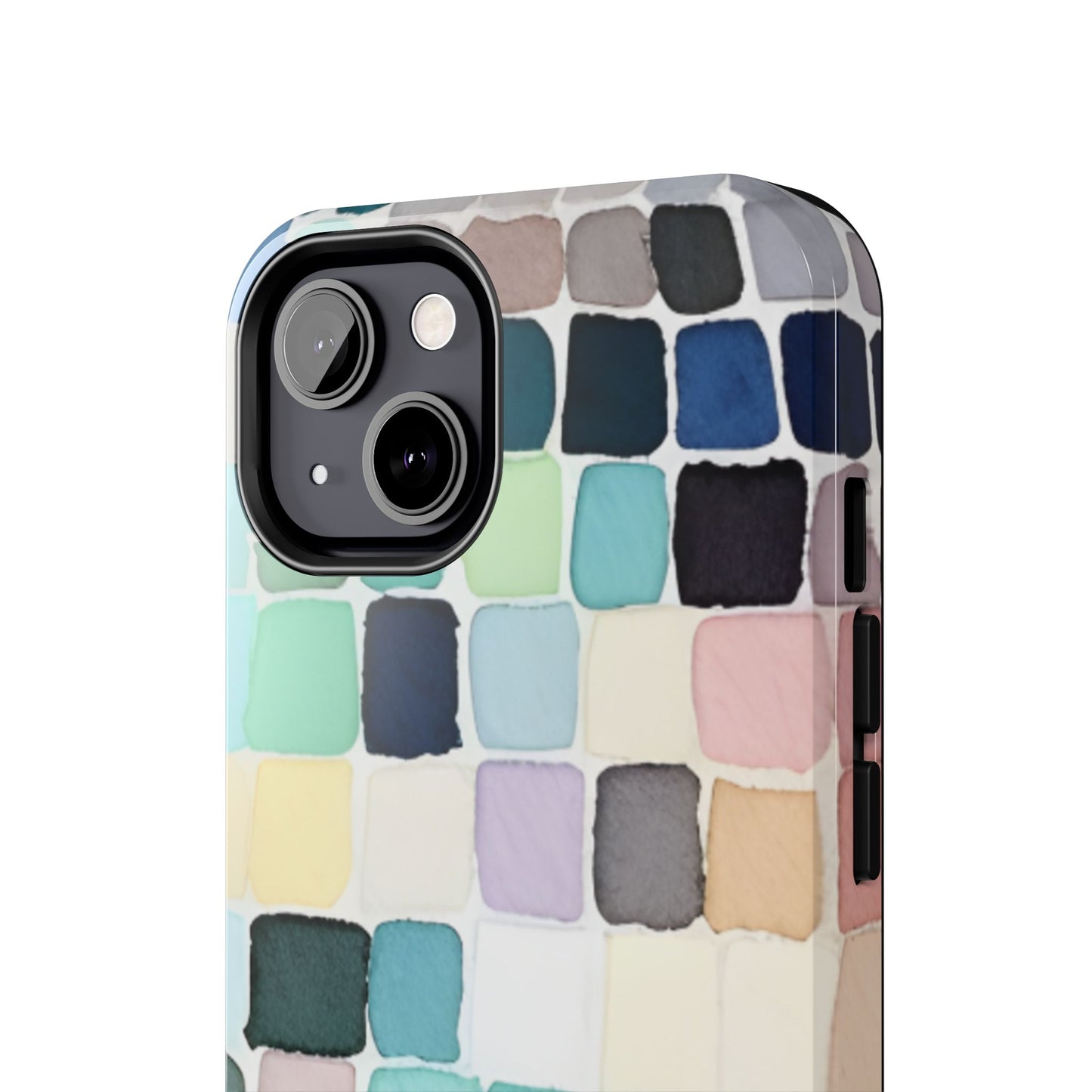 Watercolor —  Abstract Mosaic Tough Phone Case Pastel Tile Protective Cover