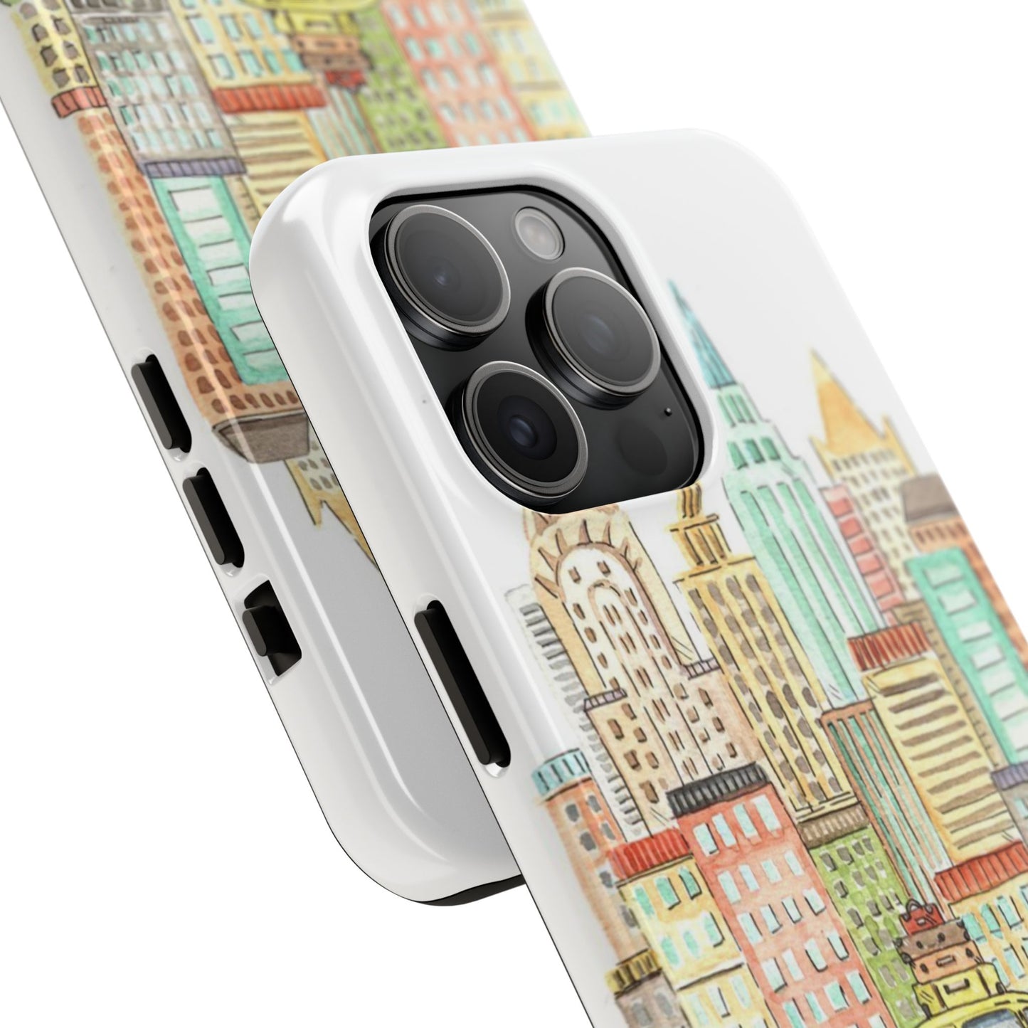 New York – New York Watercolor Skyline Tough Phone Case