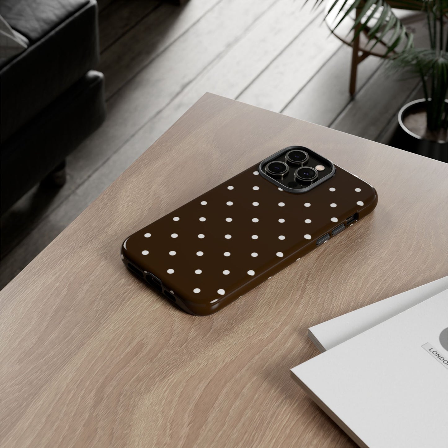 Cacao Polka Dot  — Phone Case Tough Case