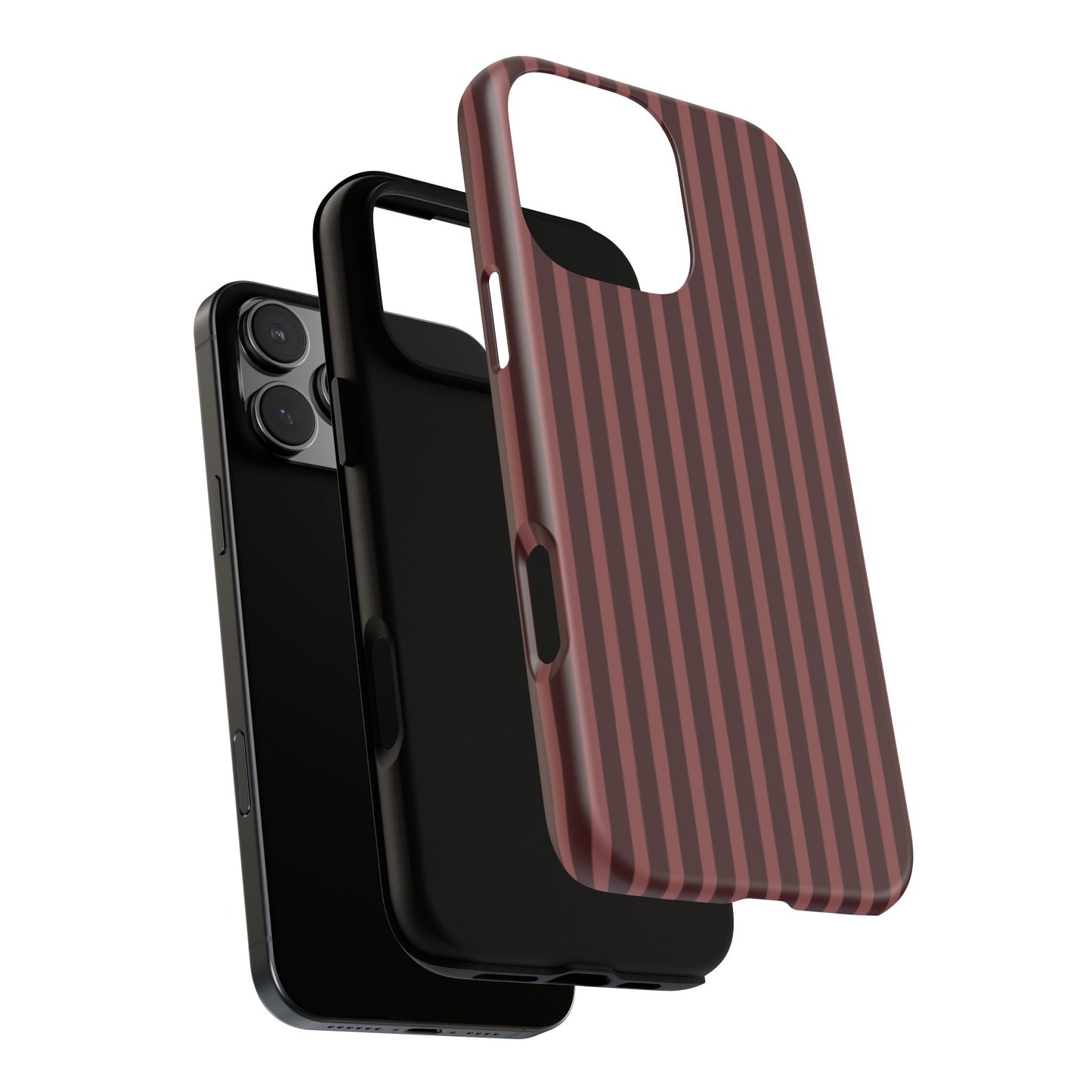 Striped Double Burgundy  — Tough Phone Case