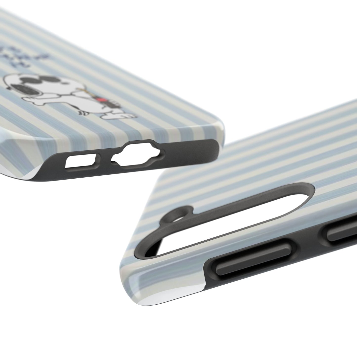 Snoopy "Don't Overthink It" Tough Phone Case — Striped Protective Cover