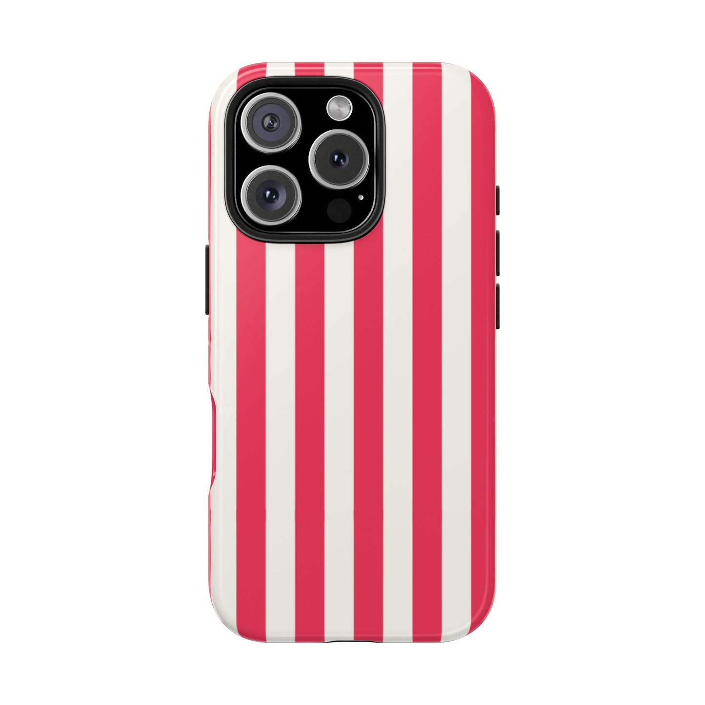 Red Strips — Red & White Vertical Stripe Tough Phone Case