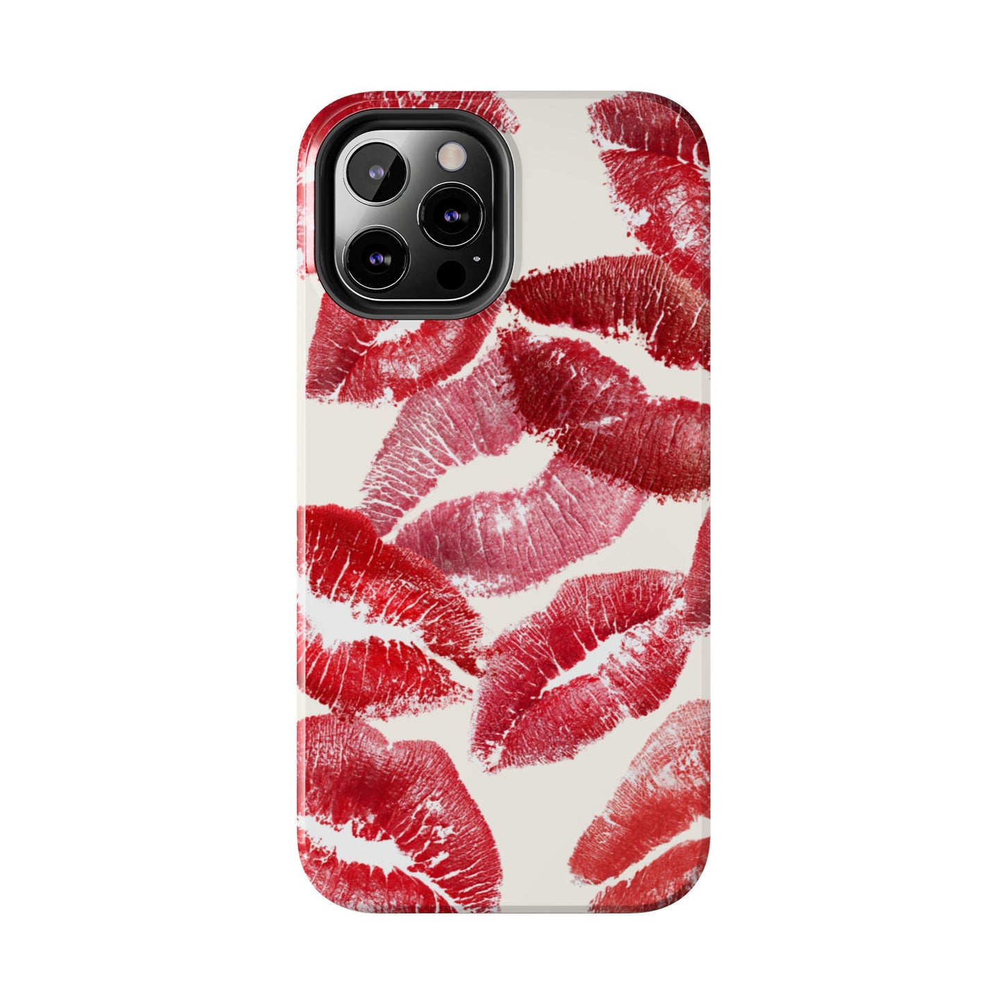 Red Lipstick Kiss Pattern Phone Case | Tough Phone Case